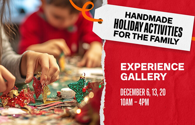 kids making holiday cards